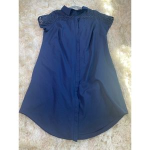 Navy blue blouse dress